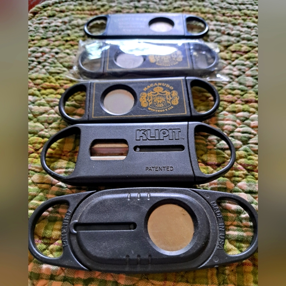 Lot of 5 Cigar Cutters - Klipit, Macanudo, Cuesta-Ray